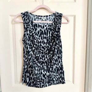 Black leopard print worthington top